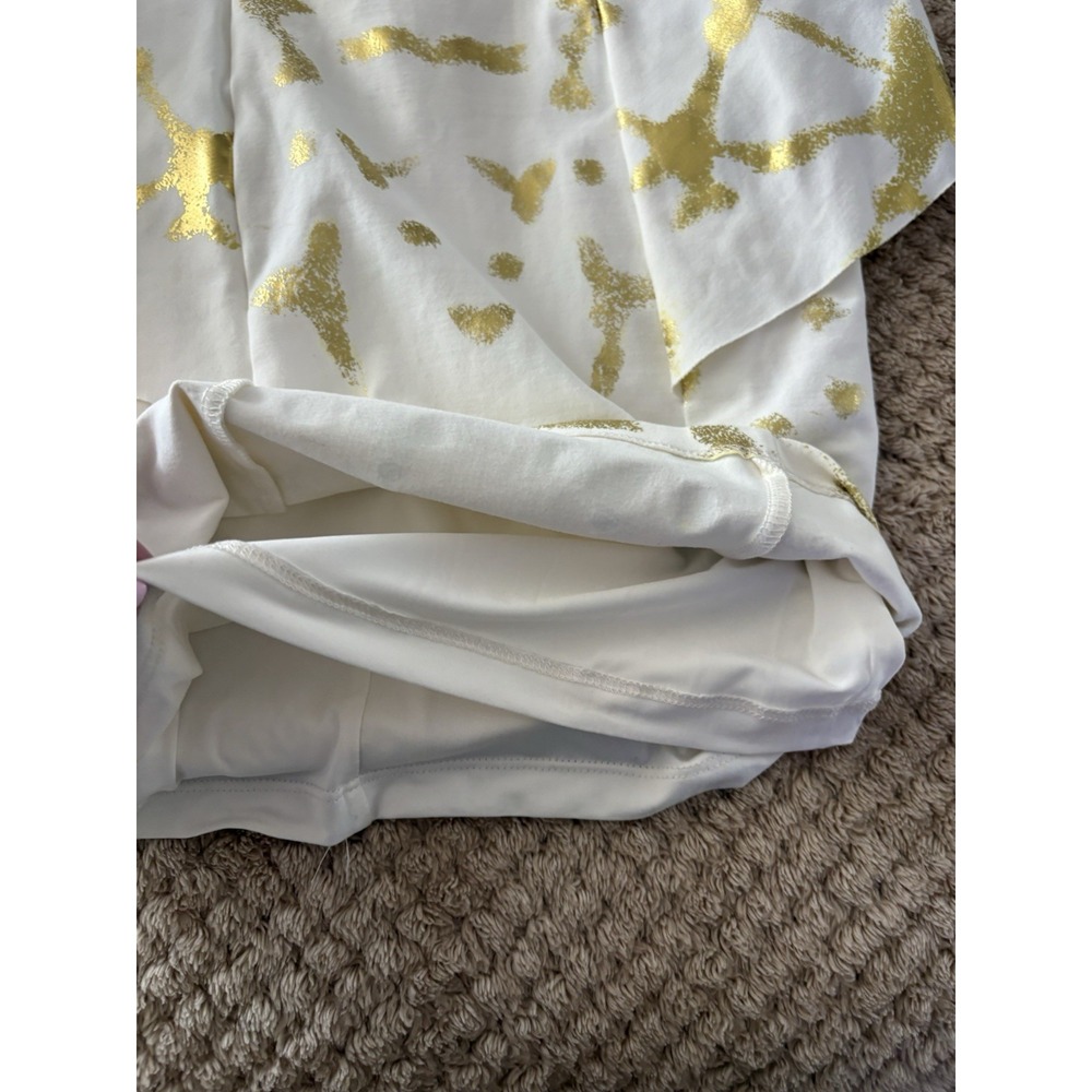 Beautiful Bebe  White & Gold Peplum  Lined Dress XS Celebrity Fave🔥 - Picture 14 of 16